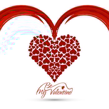 Modern Happy Valentine's day background vector