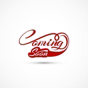 Modern coming soon text background vector