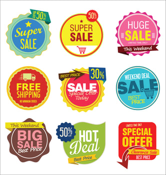 Modern badges and labels vector