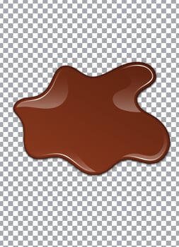 Liquid Chocolate or Brown Paint. Vector illustration.