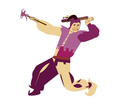 Court jester vector cartoon