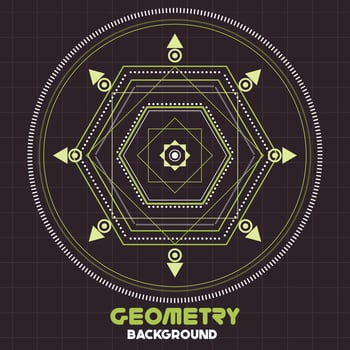 Old retro geometry Vintage style background Design Template vector