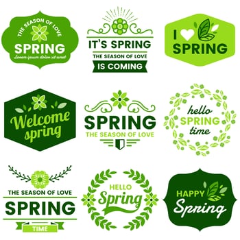 Spring Labels vector