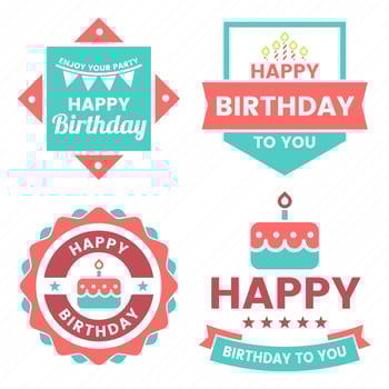 Happy Birthday Vector Logo for banner