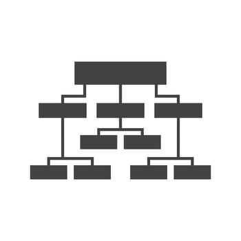 Business structure glyph black icon vector