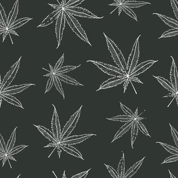 Ganja Leaves Seamless vector
