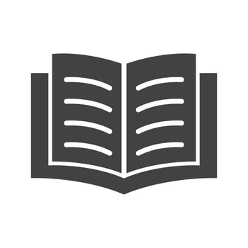 Book glyph black icon vector