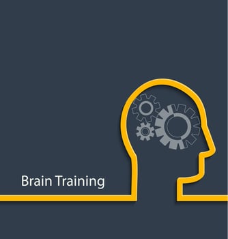 Brain training, vector. vector