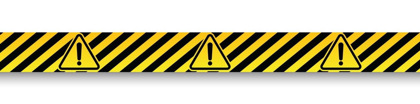 Vector warning signs and tapes.