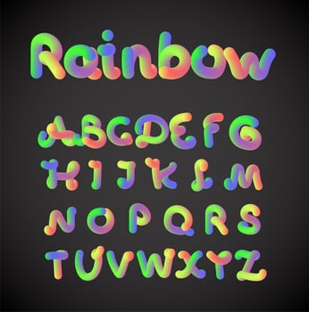 Colorful character set, vector illustration