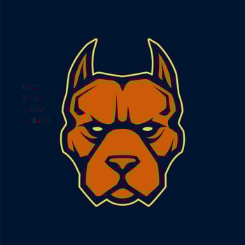Pitbull Mascot Vector Icon