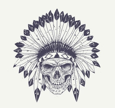 Dotwork Skull Art vector