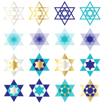 Jewish star of David clipart vector