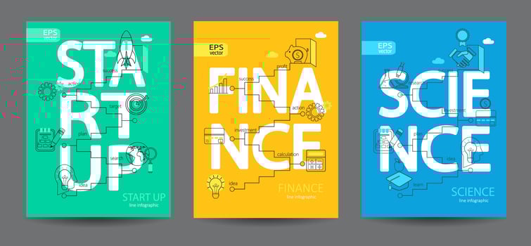 Infographics of start up, science, finance. vector