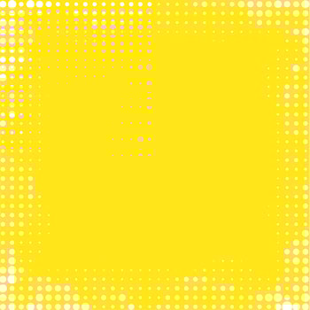 Yellow gradient frame background with halftone dots. vector