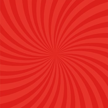 Bright red rays background.  vector