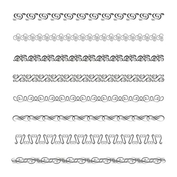 Flourishes Calligraphic Ornaments and Frames vector