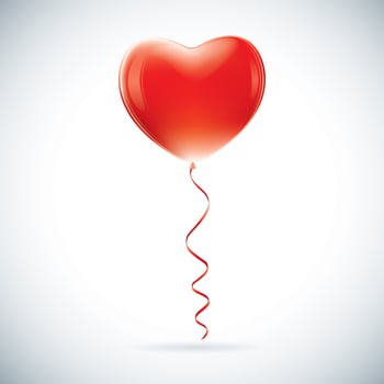 Heart shaped balloon vector
