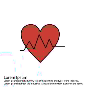 Vector heart beat icon