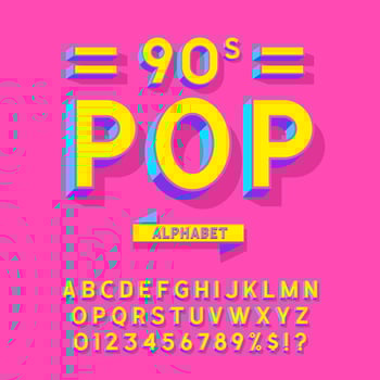 90s Pop Vector Alphabet
