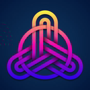 Celtic Trinity Symbol Knot Triquetra With Circle vector