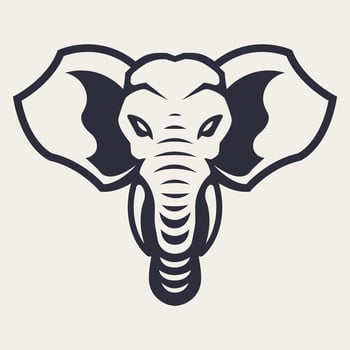 Elephant Mascot Vector Icon