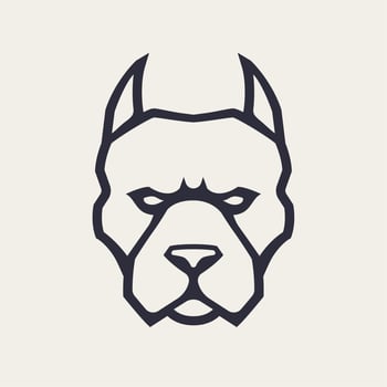 Pitbull Mascot Vector Icon