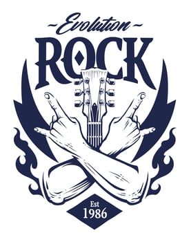 Rock Emblem Vector Art