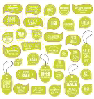 Modern badges stickers and labels collection vector