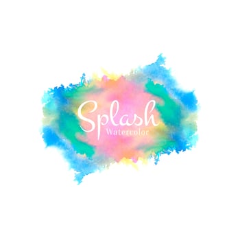 Colorful watercolor splash hand drawn design vector