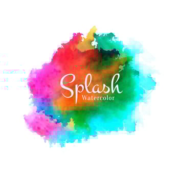 Abstract colorful watercolor splash design vector