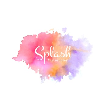 Abstract watercolor colorful splash design vector