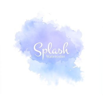 Modern watercolor splash soft design vector