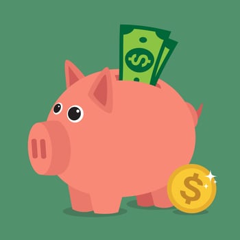 Piggy bank vector