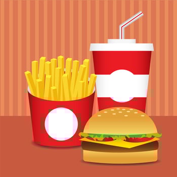 Fast food set  vector