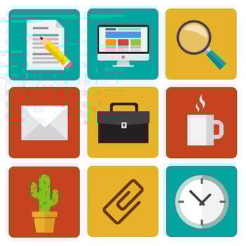 Office elements vector