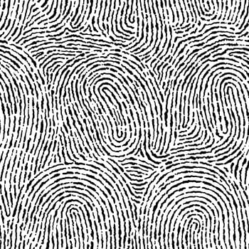 Fingerprint seamless background on square shape. vector