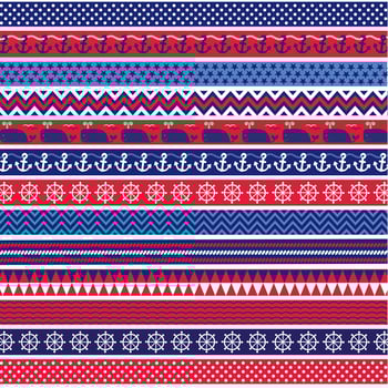 nautical borders patterns vector