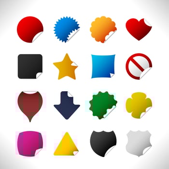Peel sticker corner label tag badge.  vector