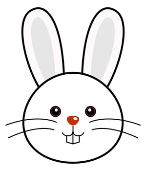 Cute Rabbit Vector.  vector