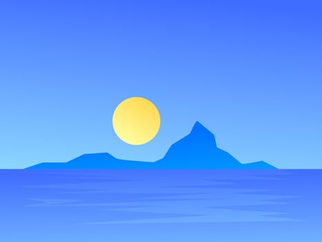 Outstanding Night Island vector