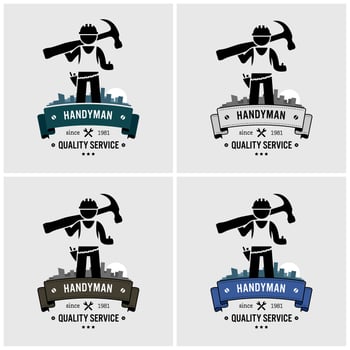 Professional handyman logo design.  vector