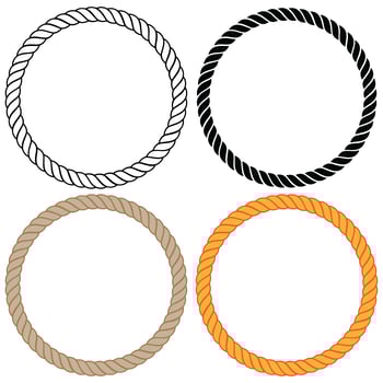 Twisted Braided Wire Rope Chain Vector Illustration