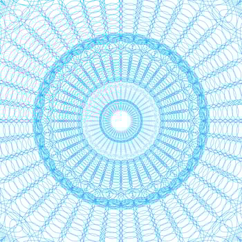 Guilloche pattern rosette for  play money or other security papers   vector
