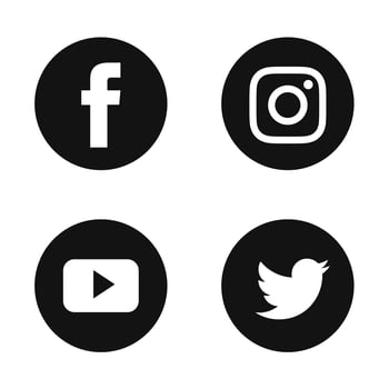 Social media icon set vector