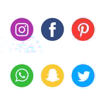 Social media icon set vector