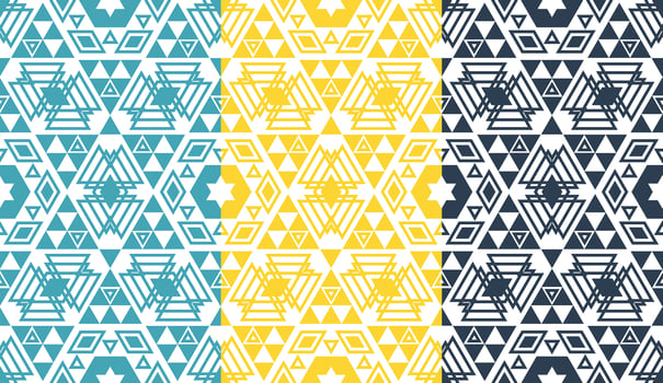 Retro geometric hexagon seamless pattern vector