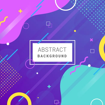 Abstract Background Memphis Style vector