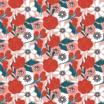 Vector Seamless Floral Background