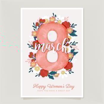 Vector Women's Day Card Template